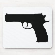 black Pistol icon Mousepads