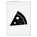 Black Pizza Greeting Card
