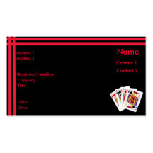 Black Playing Cards Business Card Templates
