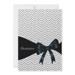 Black Polka Dot Birthday Party invitations