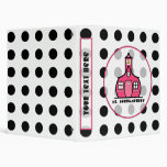Black Polka Dot Pop Art Fashion Teacher Binder