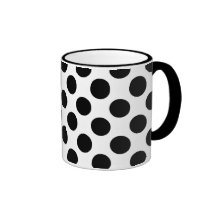 Black Polka Dots Coffee Mug