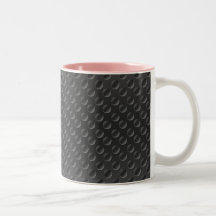 Black polka dots on black background coffee mug