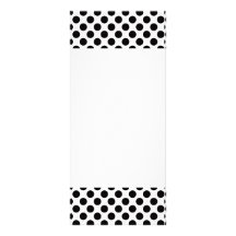 Black Polka Dots Rack Card