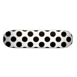 Black Polka Dots Skateboard