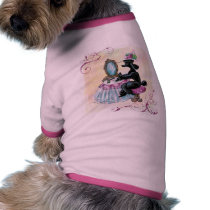 Black Poodle Boudoir Retro Art Doggie Shirt