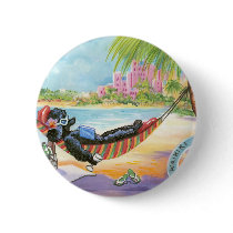 Black Poodle in Hawaii Beach Scene