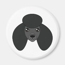Black Poodle Magnet