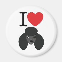 Black Poodle Magnet
