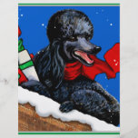 Black Poodle n Packages Christmas Holiday Art Full Color Flyer