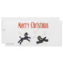 Black Poodles Playing Merry Christmas Rack Card