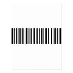 black product bar code item postcard