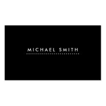 Black Professional Elegant Modern Plain Simple Business Card Templates