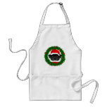 Black Pug Santa Aprons