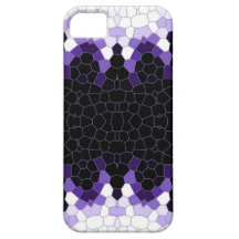 Black & Purple Mosaic Pattern iPhone 5 Cover