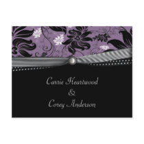 Black Purple Silver Save The Date