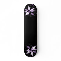 Black Purple & White Swirly Flower by Naomi