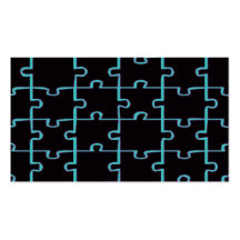 Black Puzzle Business Cards