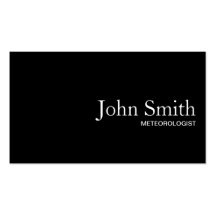 Black QR Code Meteorological Business Card