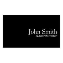 Black QR Code Nurse Practitioner Business Card