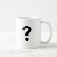 Black Question Mark Coffee Mugs