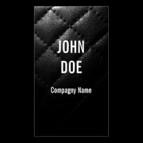 Black Quilted leather business cards