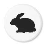 black rabbit icon magnets