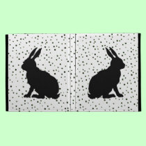 Black Rabbit Silhouette Easter Bunny Polka Dots caseable cases