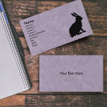 Black Rabbit Silhouette Marbled Purple