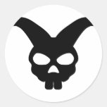 black rabbit skull stickers