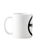 black racing steering wheel icon mug
