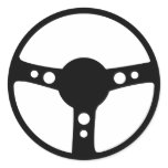 black racing steering wheel icon stickers