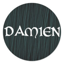 Black Rain Round Stickers