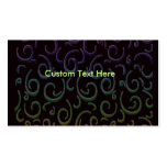 black rainbow scroll business card