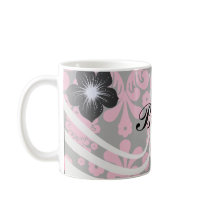 black raspberry red pink d damask mug