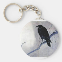 Black Raven Bird Keychain