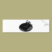 black record turntable bumper stickers