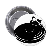 black record turntable button