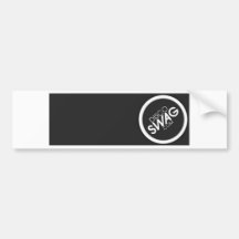black rectangle logo bumper stickers