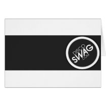 black rectangle logo greeting card