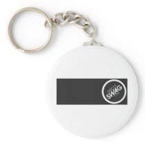black rectangle logo keychain
