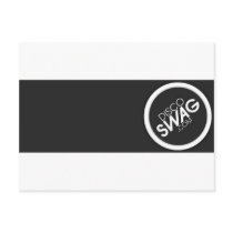 black rectangle logo post card