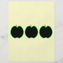 Black, Red and Green Apple Design. Flyers