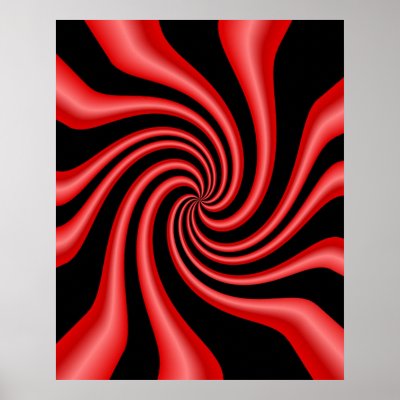 Black & Red Swirl Posters by dndartstudio