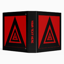 Black & Red Triangles Binder