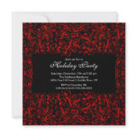 Black & Red Vintage Holiday Party Invitation