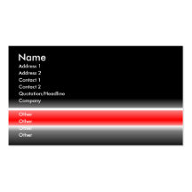 Black/Red & White Striped Design Business Card