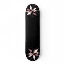 Black Red & White Swirly Flower by Naomi