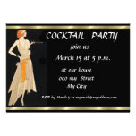 Black Retro Cocktail Party Invitation