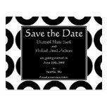 Black Retro Save the Date Postcard